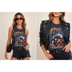 The Who Live In Concert Women's T-shirt Tank Top Tee Shirt Graphic Size Large